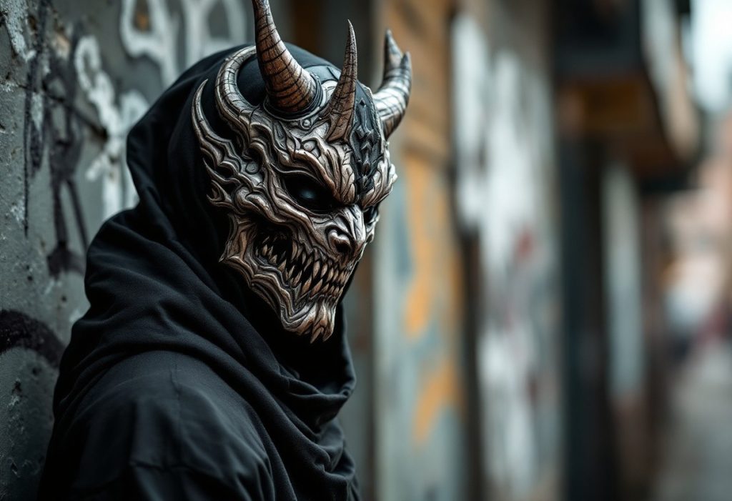 Du nô au streetwear : la renaissance des masques démoniaques dans la mode urbaine