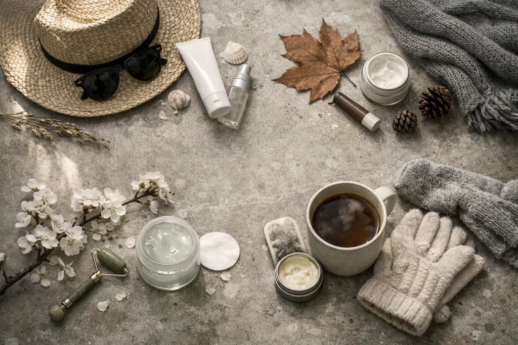 La peau au fil des saisons : ce qui change vraiment, sans y voir un problème