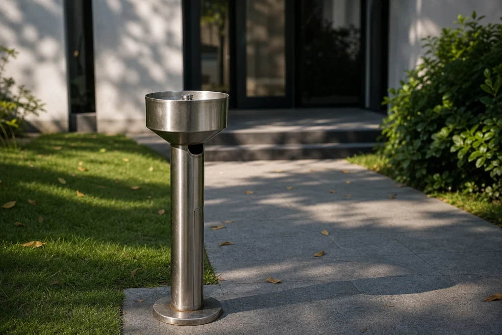 Pourquoi installer un cendrier sur pied devant une entrée ?